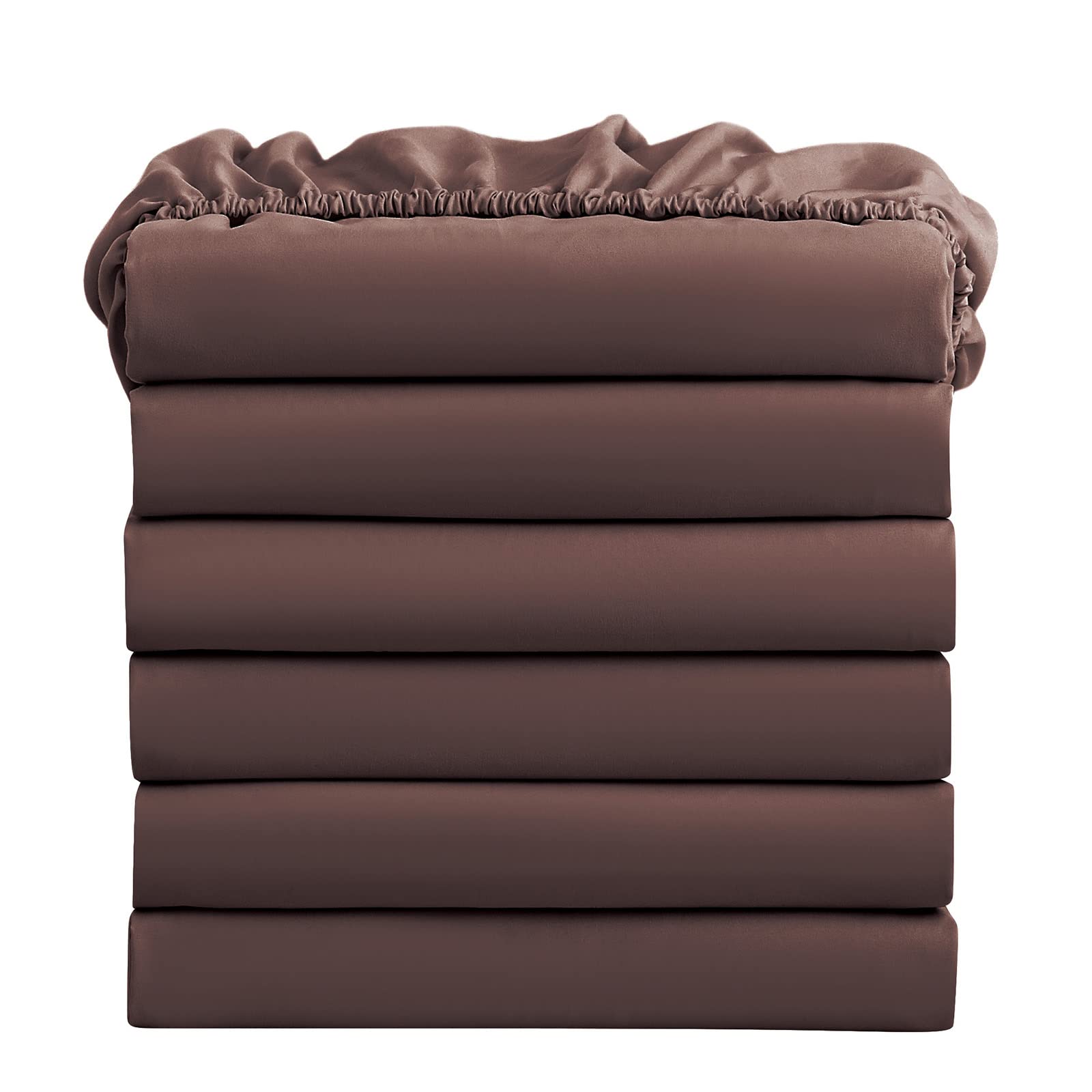 Drap-housse lit double marron FreshCulture pour maison et hôtel