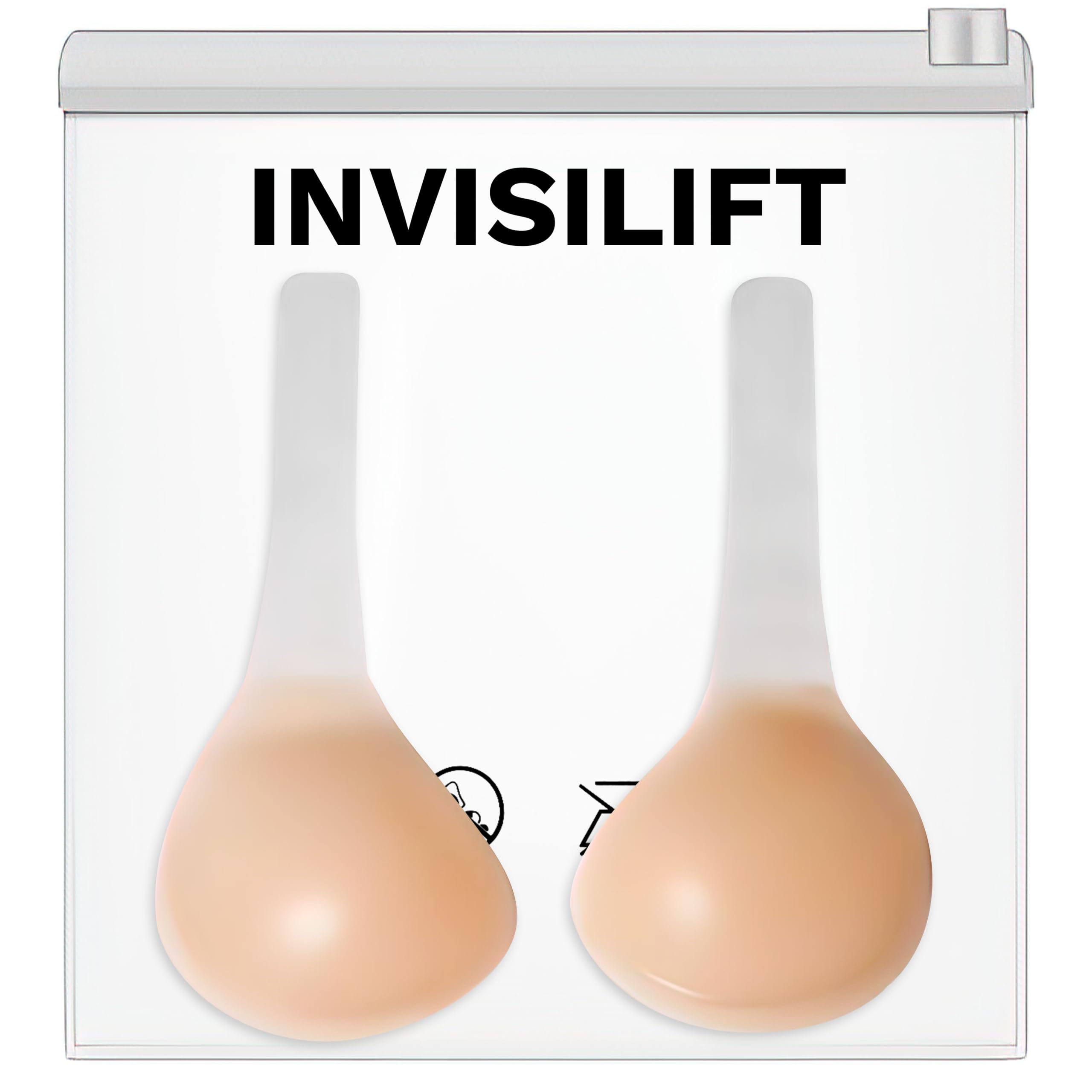 INVISILIFTInvisible Bra (Official) Adhesive Seamless Push-Up Silicone Bra - Easy Application, Invisible Support