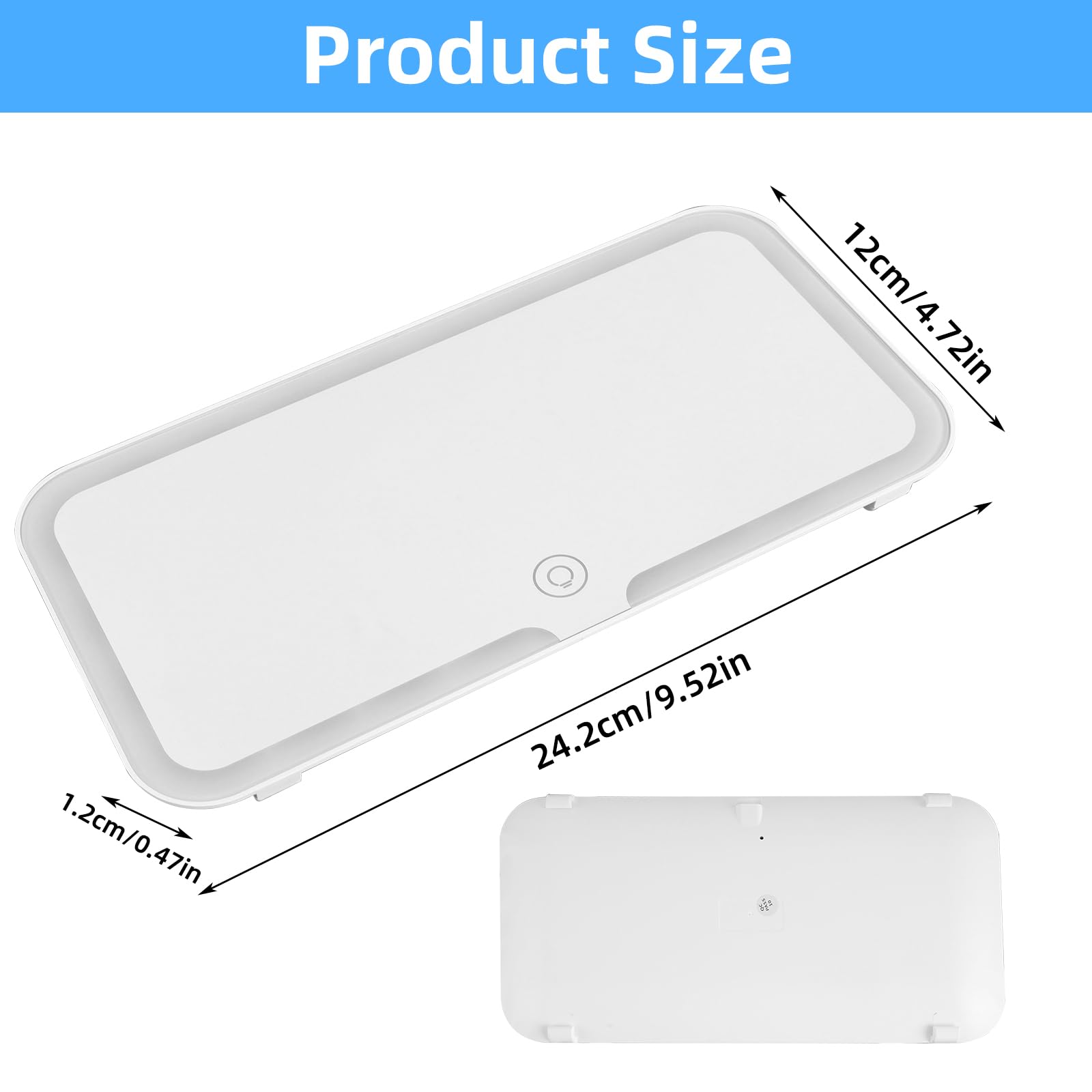 Lusterko do makijażu z oświetleniem do samochodu, uniwersalne lusterko kosmetyczne LED, osłona przeciwsłoneczna, lustro z 3 trybami świecenia, USB-C, możliwość ponownego ładowania, uniwersalne
