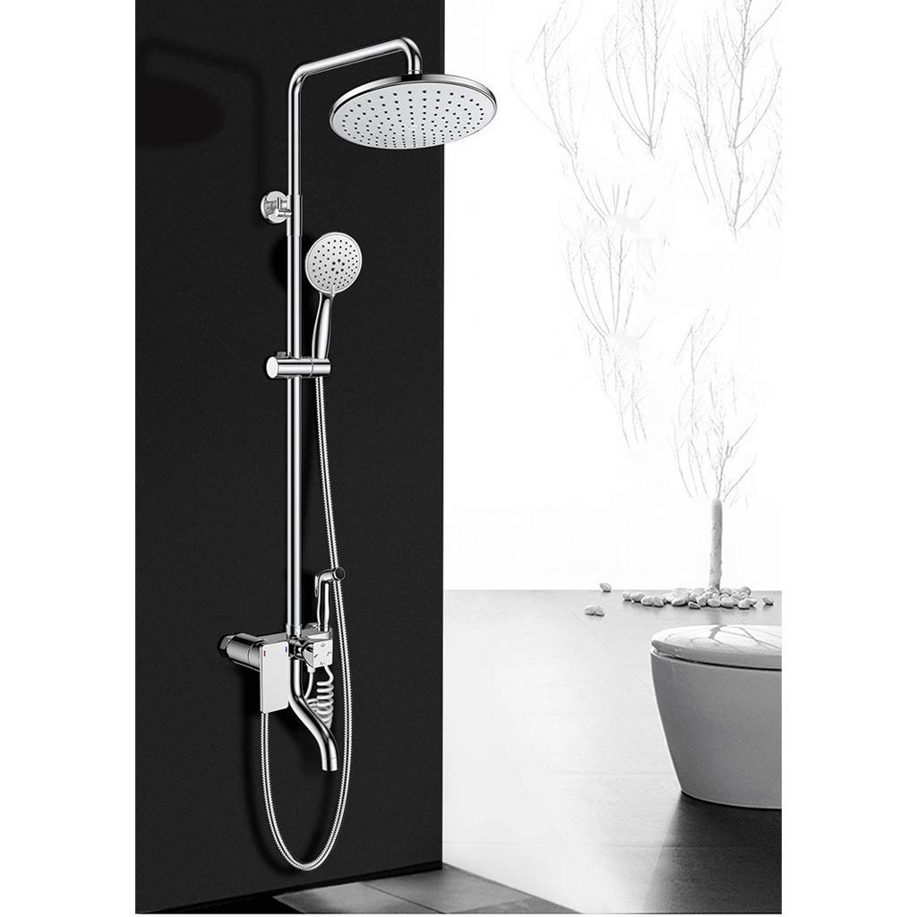 Colonne de douche en acier inoxydable avec mitigeur de sécurité encastrable