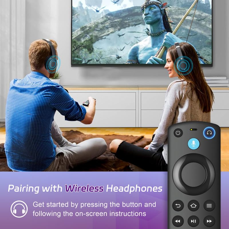 Image of Replacement Remote for FireSeries, Insignia Smart TVs Stick and TVs Cube, Voice Remote Compatible with TVs Stick(2nd /3rd Gen /Lite /4K /4K Max), Smart TVs 3rd Gen & TVs Cube(1st /2nd Gen), PRO Remote