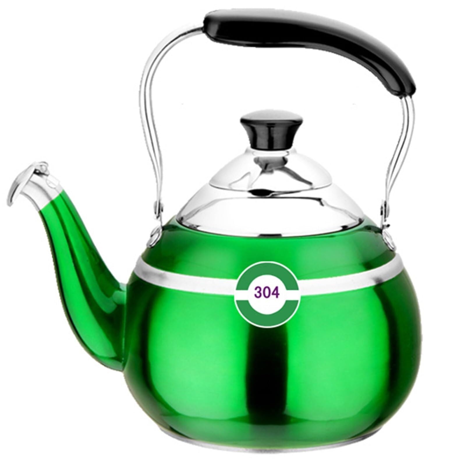 Hervidor de Agua con Silbato, de Acero Inoxidable Apto para Uso alimentario, con asa ergonómica para cocinas de Gas, inducción y eléctricas (9,2 L)