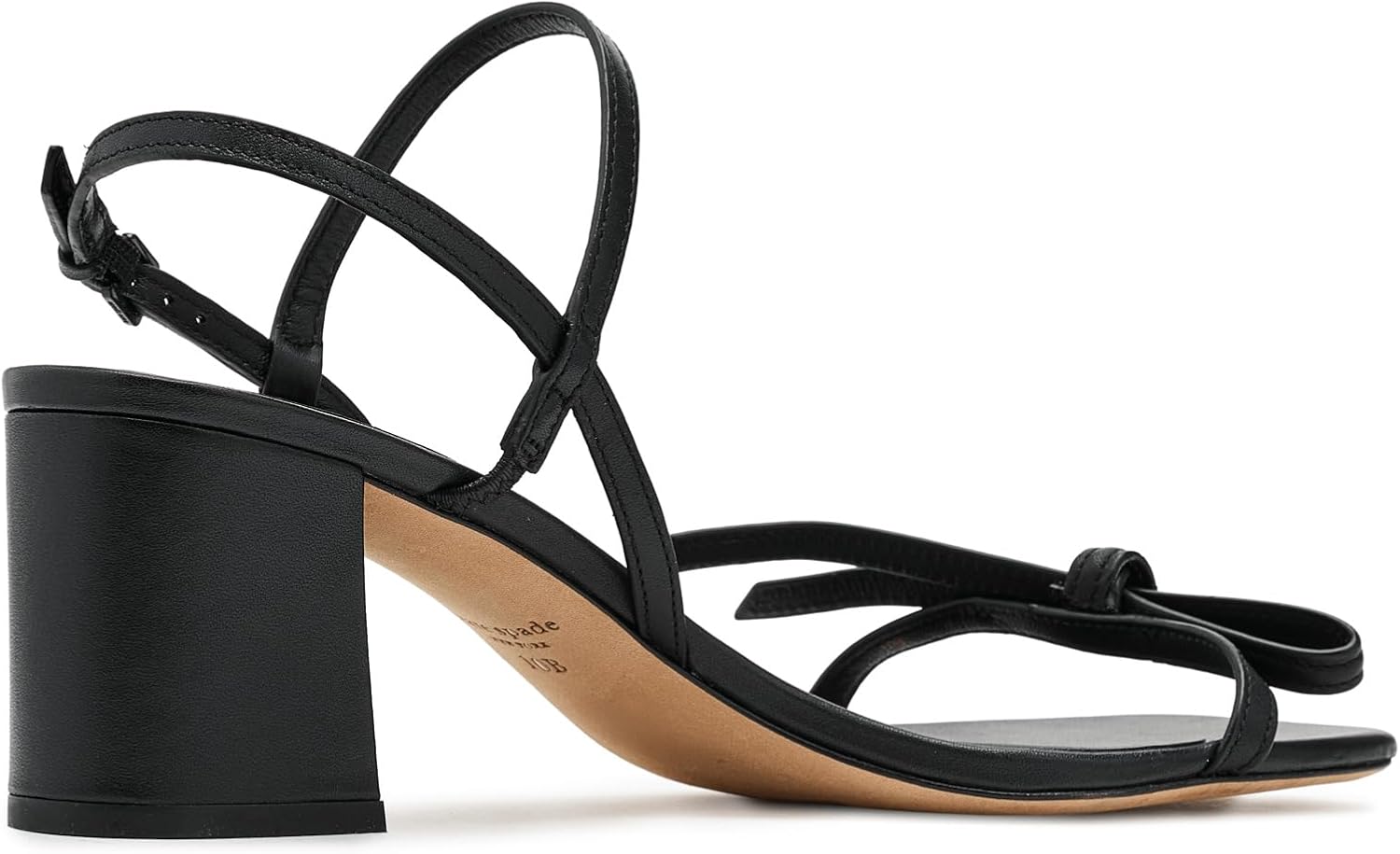 kate spade new york womens Loop Smooth Leather Block Heel Sandal