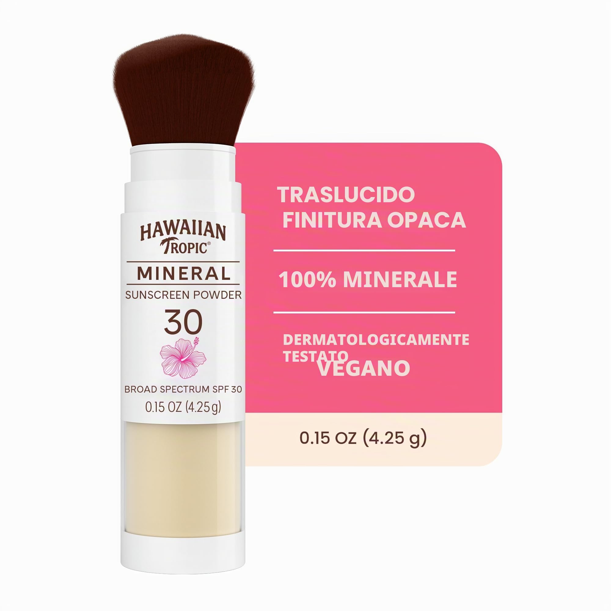 Hawaiian Tropic Mineral Powder Brush, SPF 30