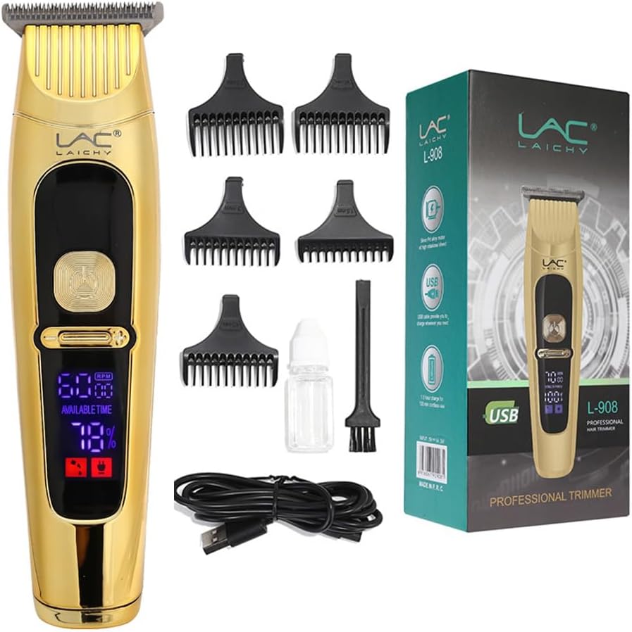 Hair Clippers for men Hair Trimmer Beard Trimmer for Men Razor Kit - Rechargeable USB Professional Cordless Hair Clippers for Men with LED Display for Barber