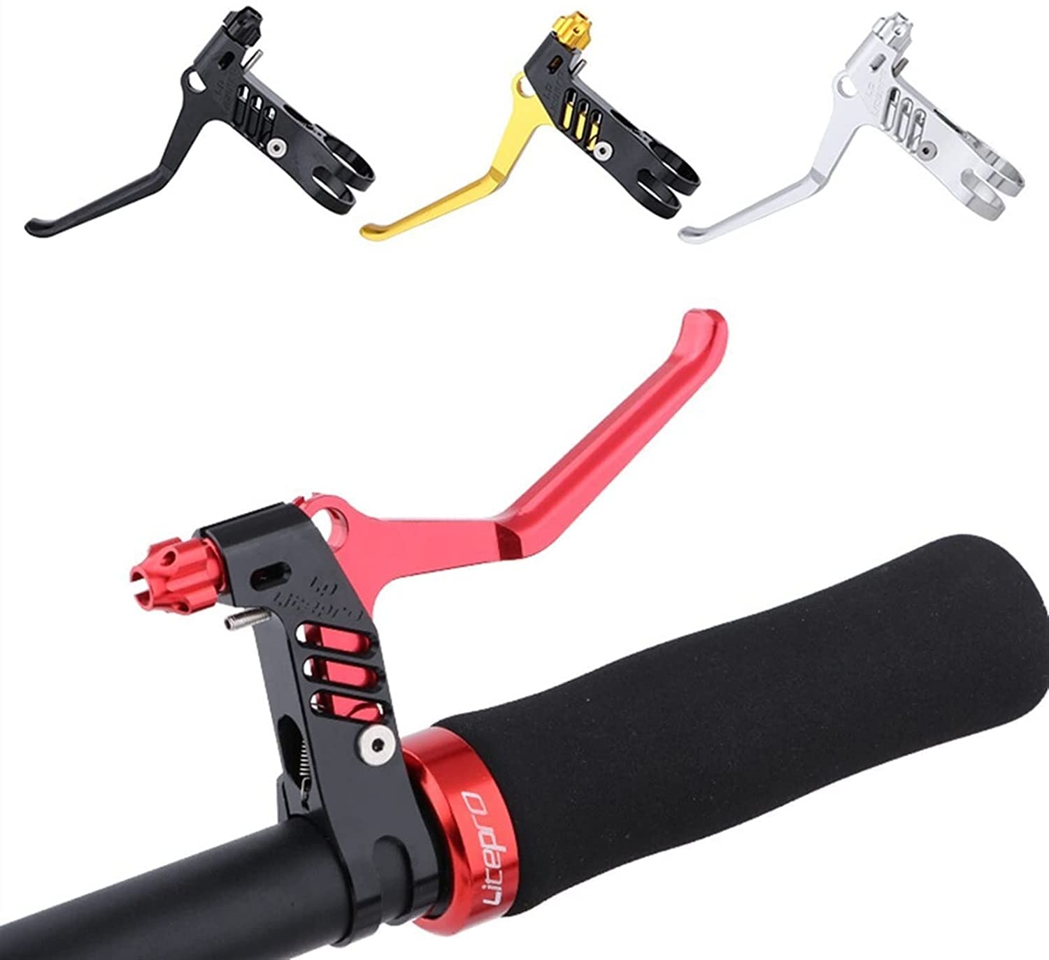Palanca de freno ultraligera Bicicleta plegable Aleación de aluminio Palancas de freno de bicicleta 1 par Palanca de freno CNC V Palanca de freno Piezas de bicicleta Accesorios Palanca de freno de bic