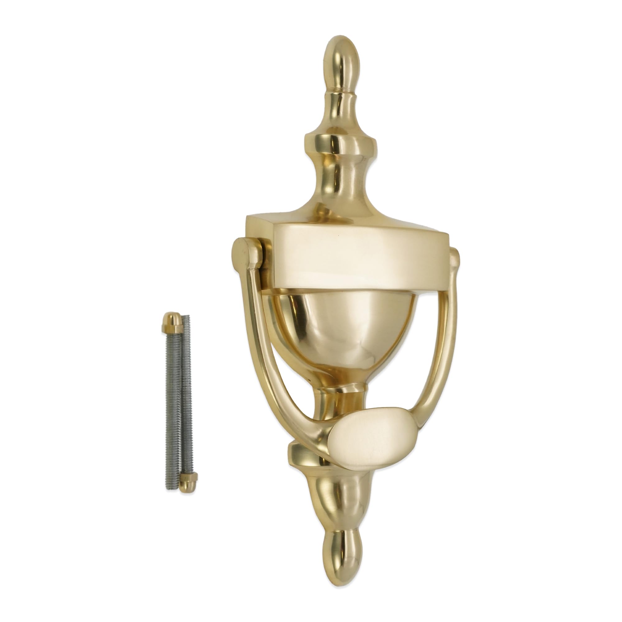 Infinity Decor Heurtoir de porte en laiton poli de style victorien 200 mm - Heurtoir de porte à main de qualité supérieure pour portes d'entrée d'entrée