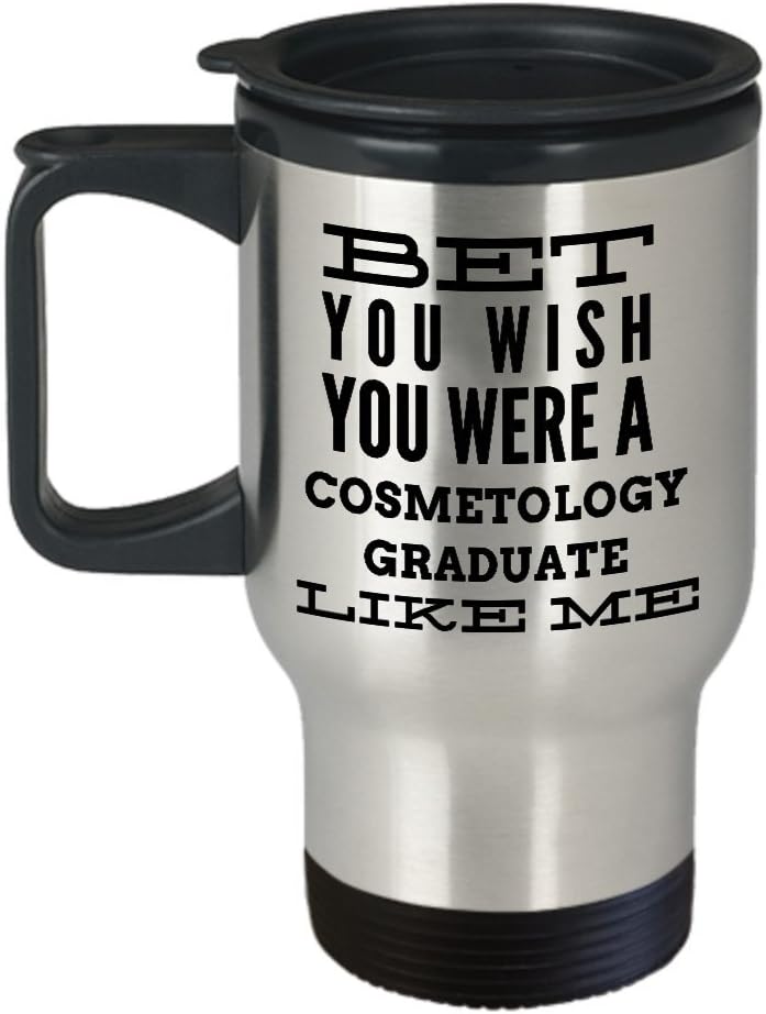 Cosmetologist Graduation Gift, Funny Cosmetology Travel Mug