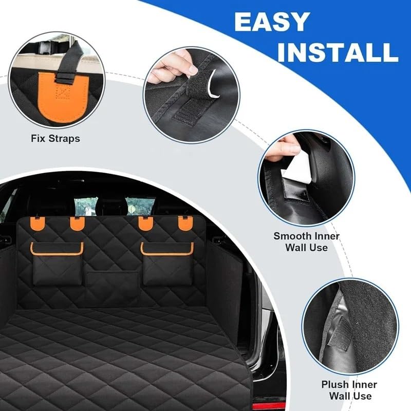 Funda impermeable de coche para viajar con tu perro protegiendo el maletero 5