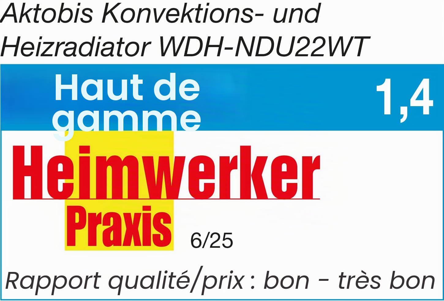 Aktobis WDH-NDU22WT - Radiateur électrique à convection et chauffage avec fonction Wi-Fi, écran tactile, télécommande et minuteur (2,2 kW) IP24