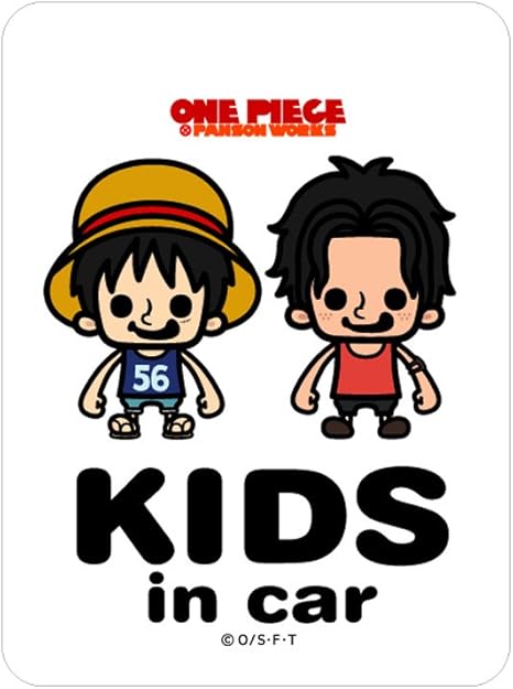 Amazon Co Jp Lcs 050 ワンピース One Piece パンソンワークスコラボ キッズインカー ステッカー ルフィ エース 日本製 ワンピース公式グッズ 文房具 オフィス用品