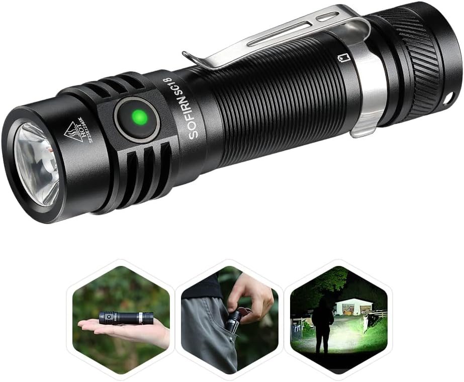 1800 High Lumen EDC Flashlight