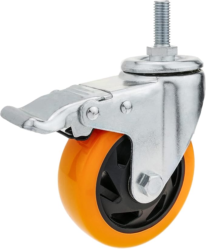 MroMax Lenkrollen 50 Mm PU – M12 Gewinde, Tragkra Produktbild-Vorschau 3