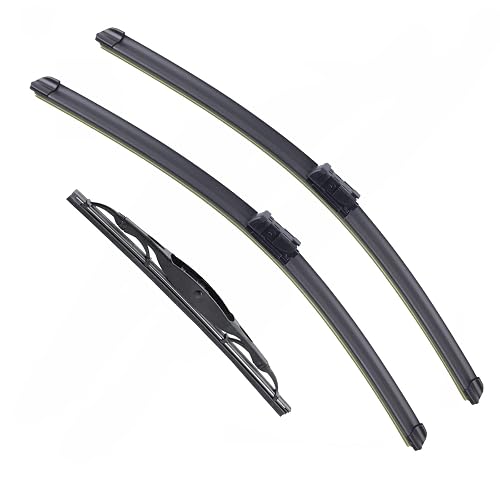 Windshield Wiper Blades (pack of 3pcs) Original Equipment Replacement for 2017 2018 2019 2020 2021 2022 2023 Chevrolet Bolt EV 26" + 26" Front Windscreen Wiper and 12" Rear Wiper Blade
