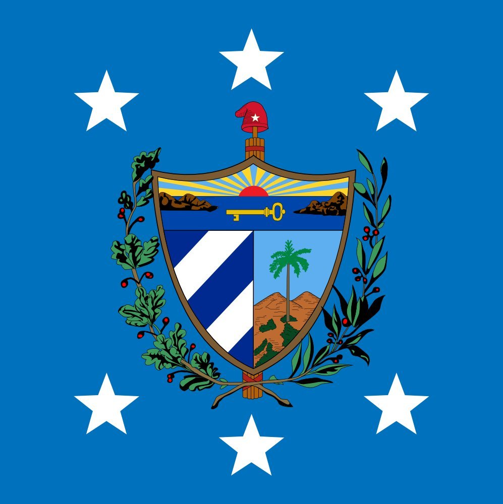 Drapeau Cuba carré de 120cm en tissu ultra résistant aux intempéries