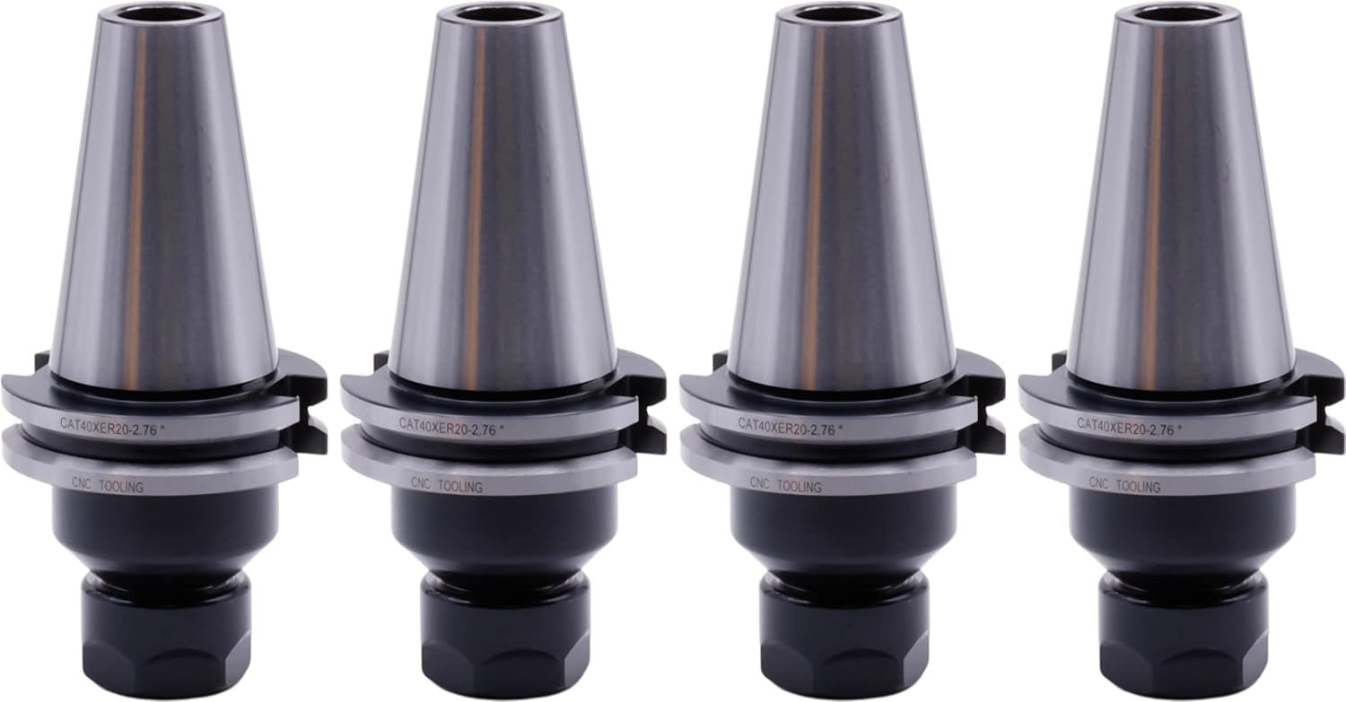 4 pcs CAT 40 Taper ER-25 Collet Chuck, Tool Holder, 4" Projection, Balanced to G6.3 at 12000 RPM