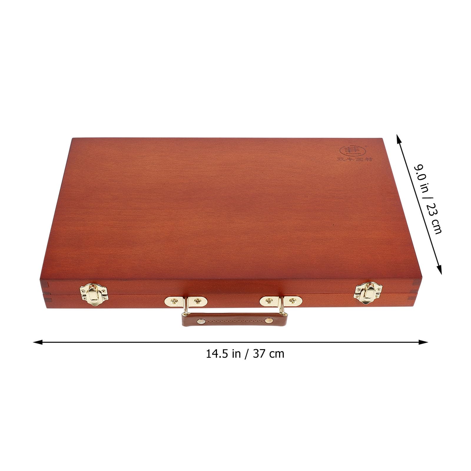 Operitacx Boîte de Rangement en Bois Portable pour Matériel de Dessin Poignée Solide, Caisse à Peinture Robuste et Multifonctionnelle pour Artistes