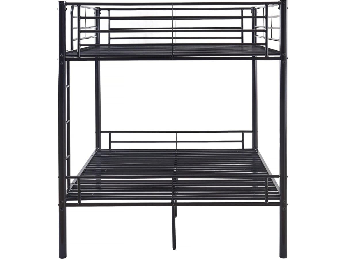 Lit superposé double "Adam" - Sommier inclus - 140 x 190 cm - Noir