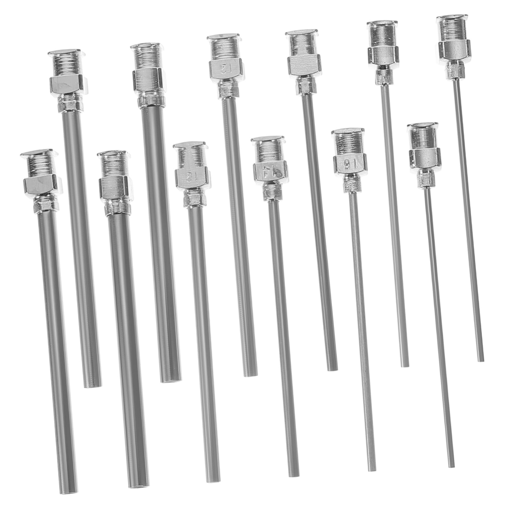 OUNONA 36piezas Agujas De Dispensación De Acero De Punta Roma Juego De Lock Para Líquidos y Rellenos Para Uso Preciso Laboratorios y Manualidades