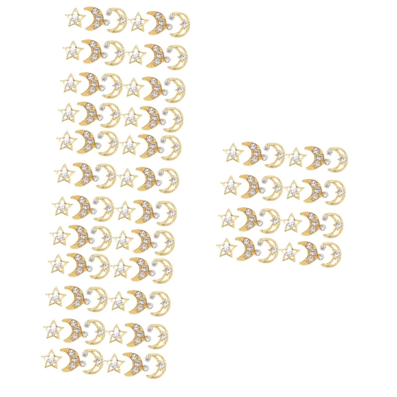 BESTYASH 4 Set Ciondoli Per Unghie Metallo Con Design E Stelle Accessori Per Nail Art Leggeri E Facili Applicare Per Decorazioni Unghie Eleganti E Uniche 30 Pezzi*4