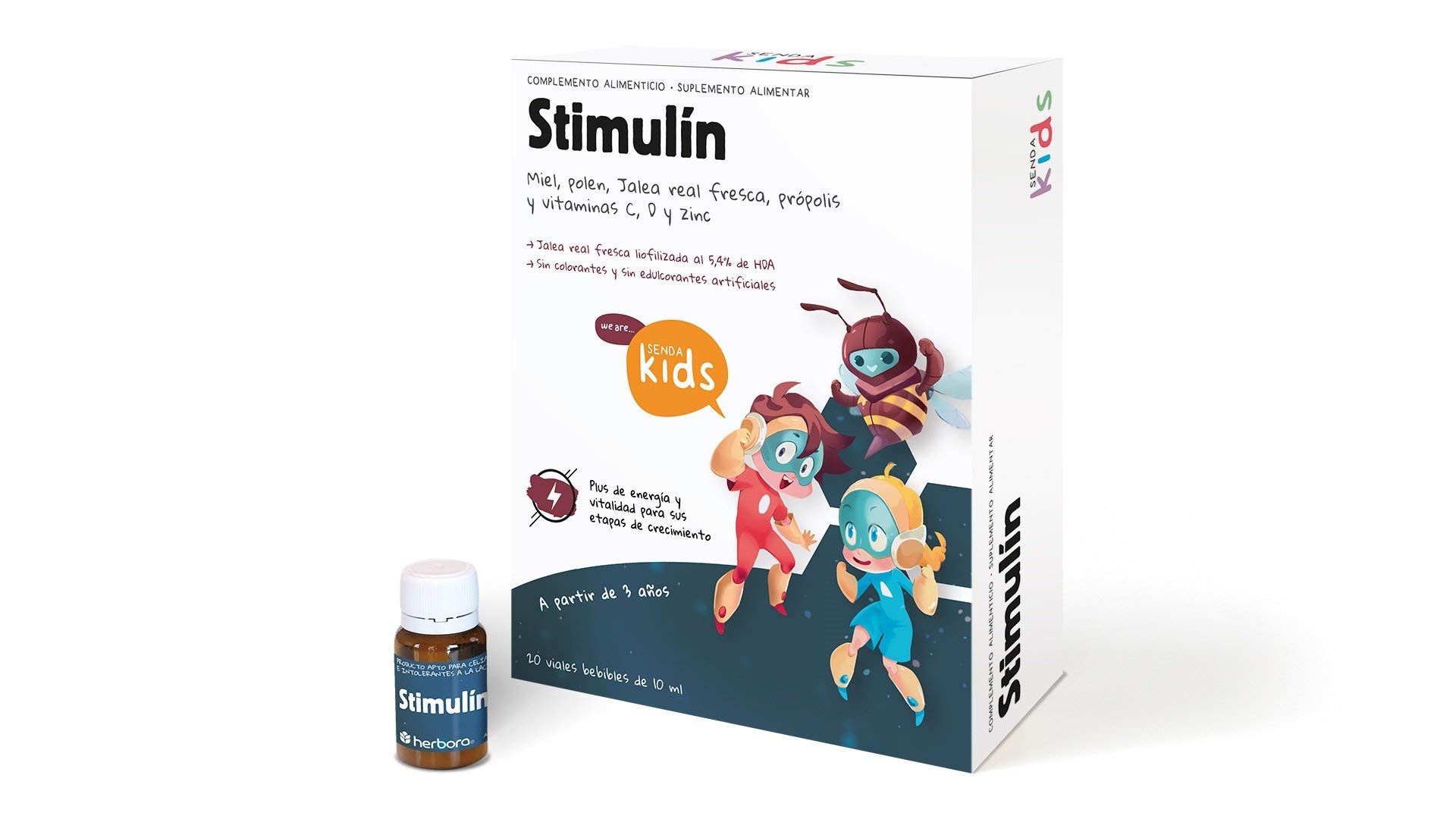 Herbora Senda Kids Stimulin Jalea Infantil 20 Viales 20 Viales Bebibles X 10 Ml Herbora 200