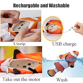 QIAONIUNIU Electric Moving Fish Plush Toys