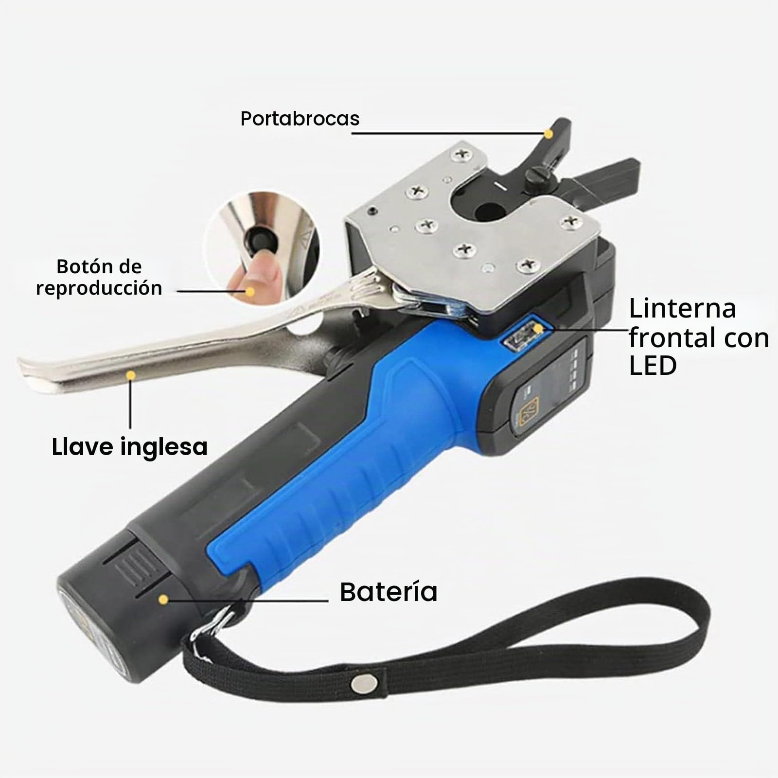 Kit de Herramientas de Abocardado Eléctrico,Herramienta de Abocardado de Cobre de 1/4" - 3/4",Abocardador Tipo Excéntrico de 45° 2000 mAh,Herramienta de Expansión para Tubos de Cobre
