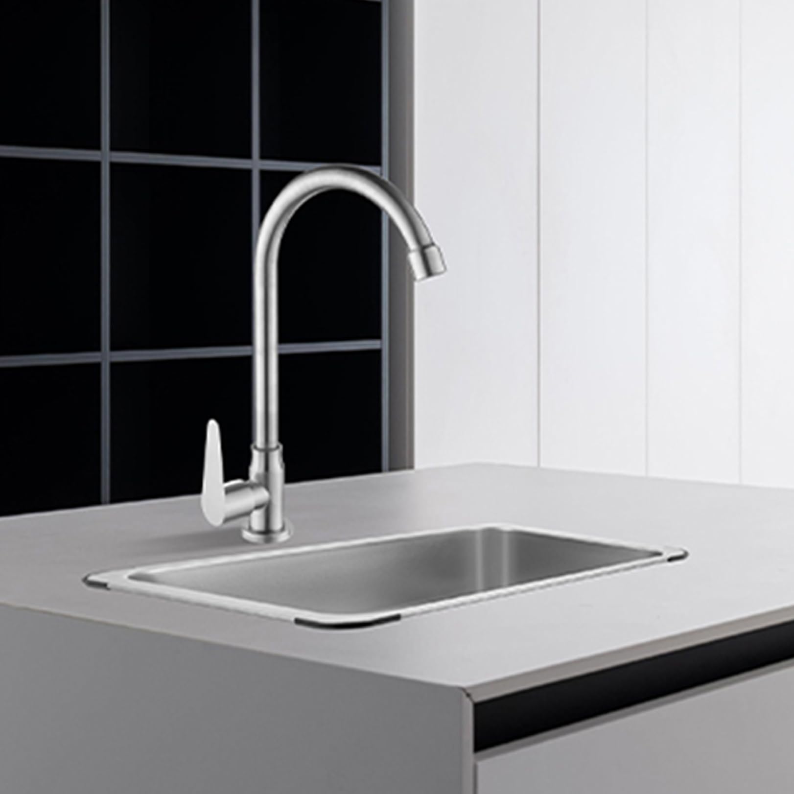 Stainless Steel Sink Hand Wash Basin Sink Single Bowl Built-in Sink