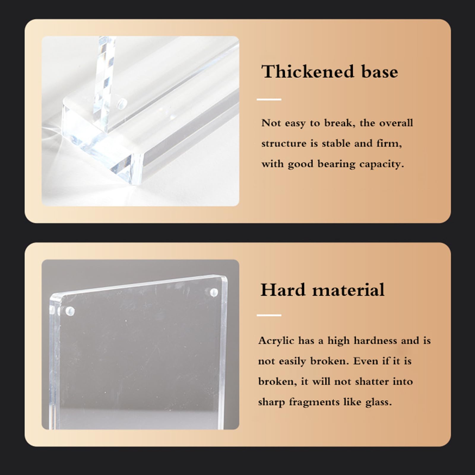 Espositori da Tavolo in Acrilico,Porta Cartelli in Acrilico,Espositore da Tavolo,Acrylic Sign Holder,Bordi Lisci,Robusti,Facile da Pulire,per Cartelli,Brochure,Volantini,Menu