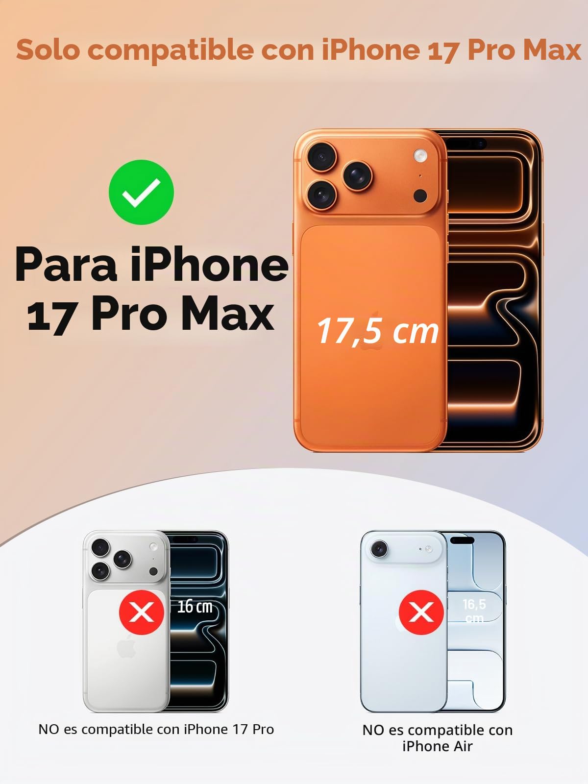 GagaKing Funda de Batería para iPhone 17 Pro MAX, 9300mAh Carcasa de Carga Protectora Portátil, Recargable Extendida para iPhone 17 Pro MAX (6.9 Pulgadas) - Negro