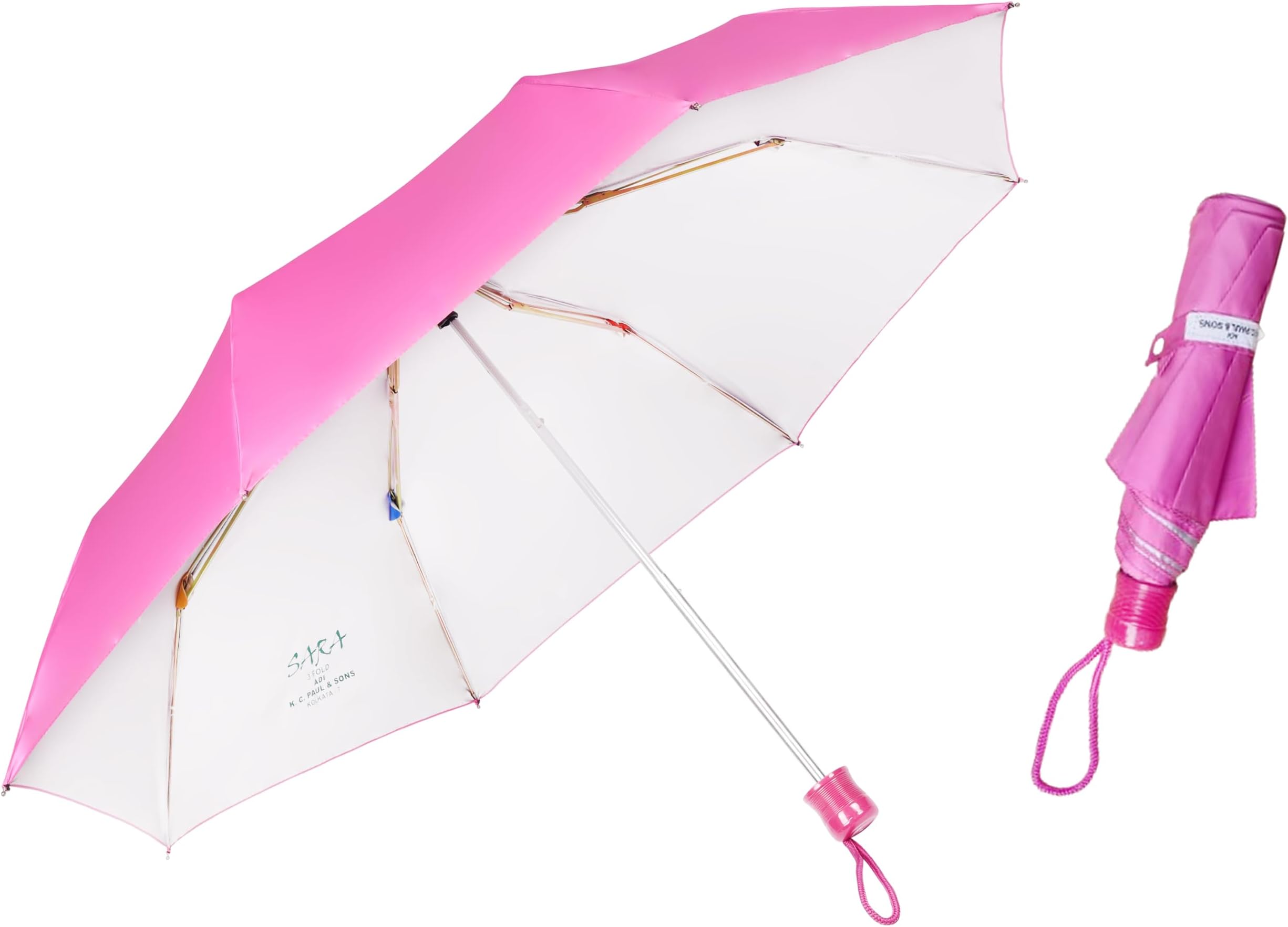 SARA 3 Fold umbrella for men & women | KC Paul Umbrella | 3 fold Umbrella (Multicolor, Manual)