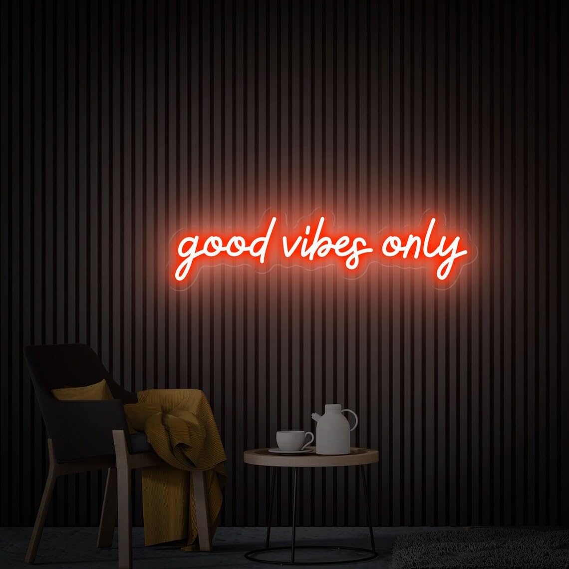 Good Vibes Only Neon Sign Custom Neon Wall Art Bedroom, Event Signs USB Powered LED Decorative Lamp Unique Gifts Wall Decoration