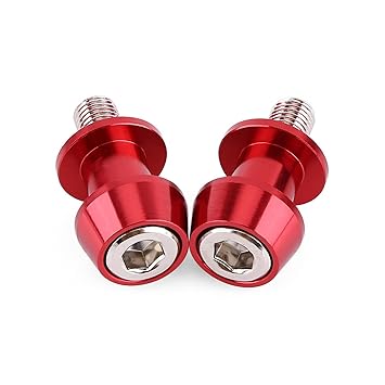 Generic Swing Arm Spool, Rear Stand Swing Arm Spools CNC Sliders Stand, for Motorcycle(8MM red)'