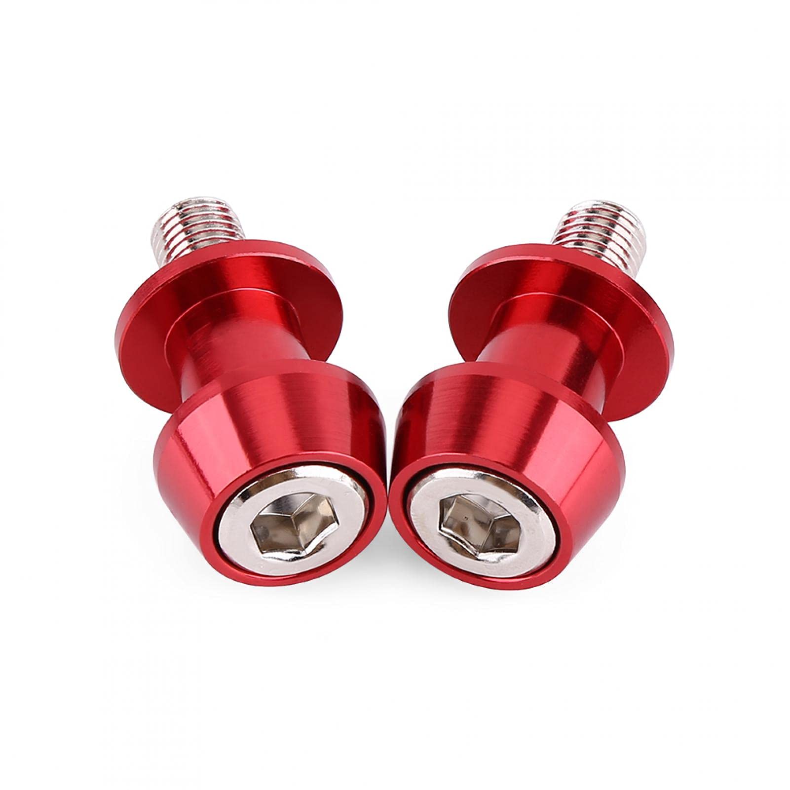 Yctze bobina braccio oscillanteMotocicleta CNC aleación de aluminio brazo oscilante deslizadores de carrete soporte bobinas de brazo oscilante (8 mm, rojo)