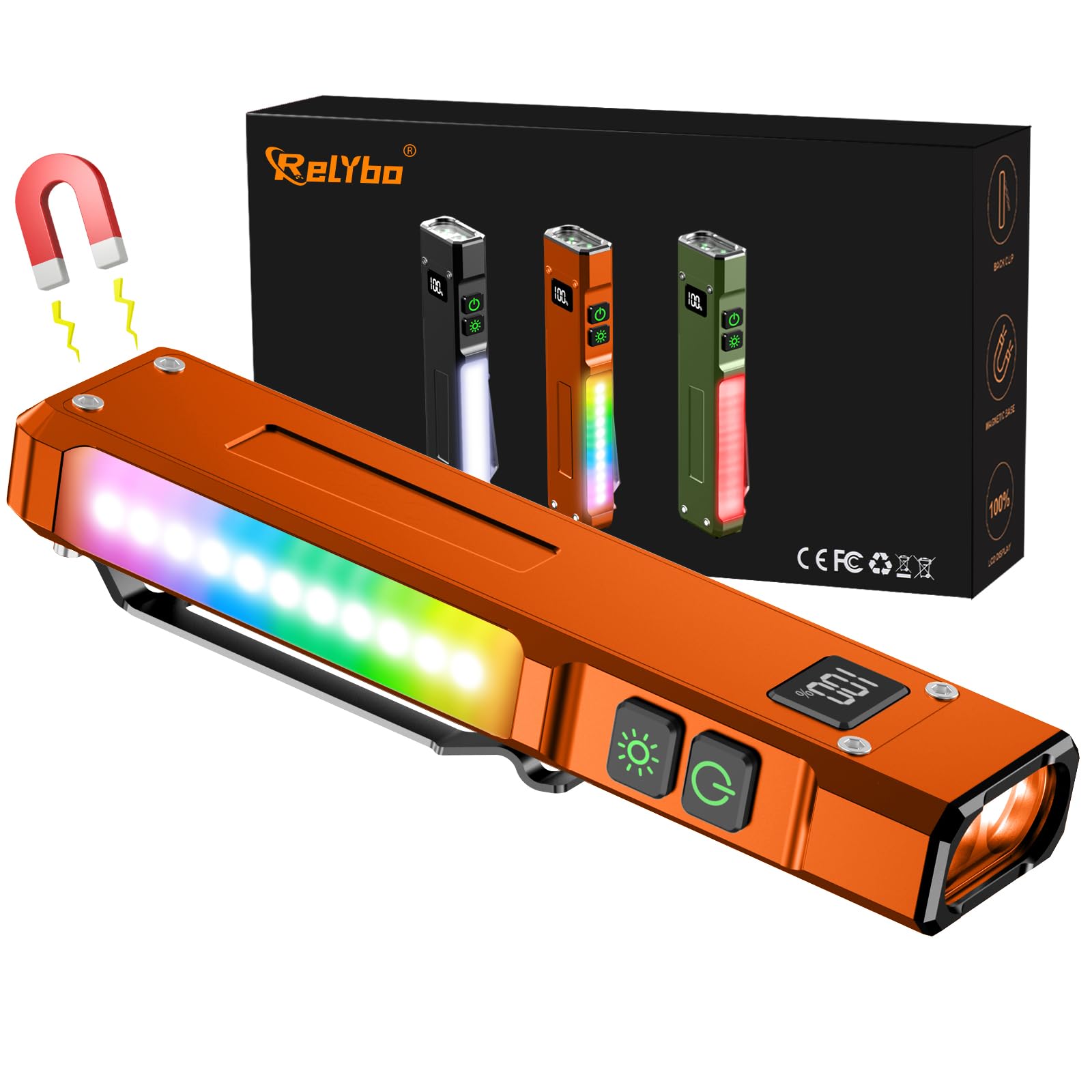 Relybo FP110Taschenlampe LED Aufladbar, Taschenlampe Extrem Hell