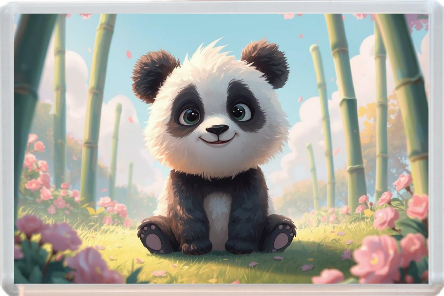 Panda - Cute Jumbo Fridge Magnet 96 x 67mm