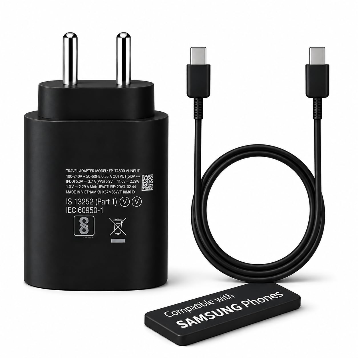 25W C-Type PD Fast Charging Adapter with Type C to C Data Cable Compatible with Samsung Galaxy A57|A55|A16|A36| A56|A06|M07|M17|M36|M35|M16|M06|M07|M17e|M05|M56|F36|F06|F05|25watt USB C Adaptor Charge-image-25