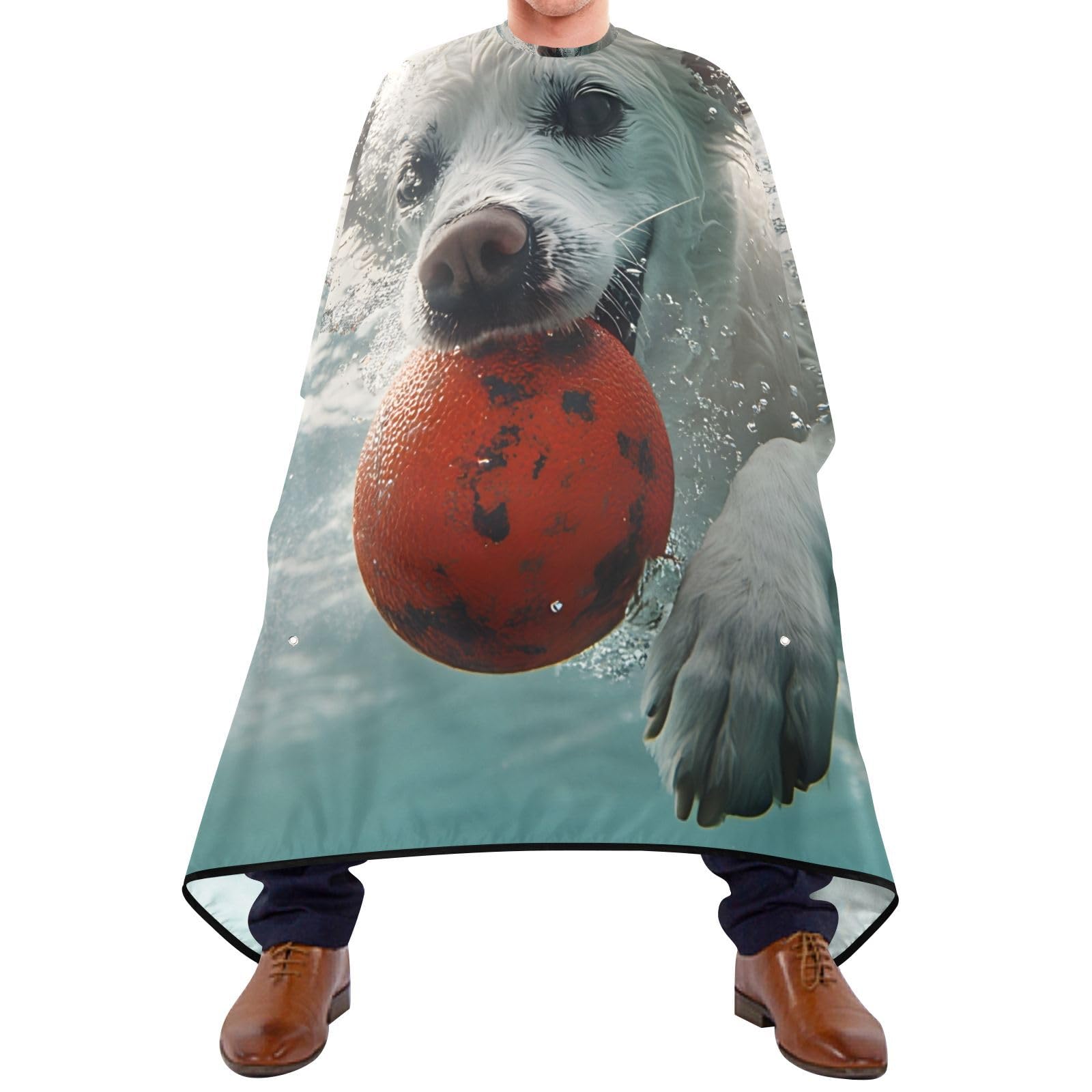 Hezely Cute Dog Hair Dye Cape, Barber Cape for Adults,Waterproof Salon Cape,Waterproof Hairdressing Styling Hair Cutting, 65