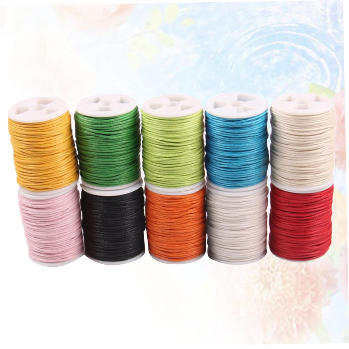 STOBOK 2 Sets 1 Mm X 10 M Gewachste Baumwollstrickschnur Robustes Geflochtenes Seil Zum Dekorieren Basteln Präsentieren Binden 10 Stück * 2