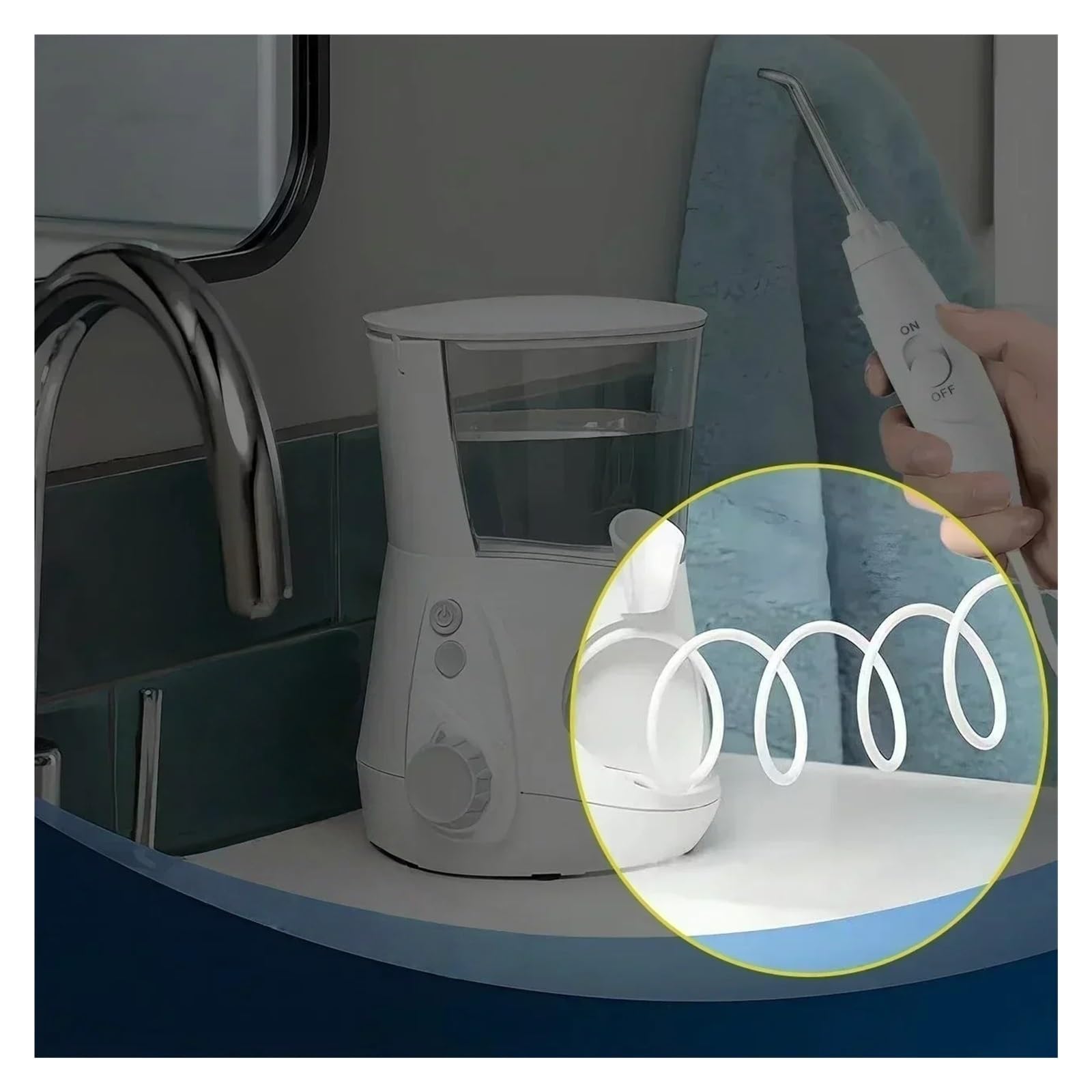 Accessori for La Riparazione del Tubo Morbido dell'Acqua Flosser - Compatibile con Braun, Compatibile con Oral-B, Compatibile con Panasonic - Parti for Irrigatore Orale(2pcs)