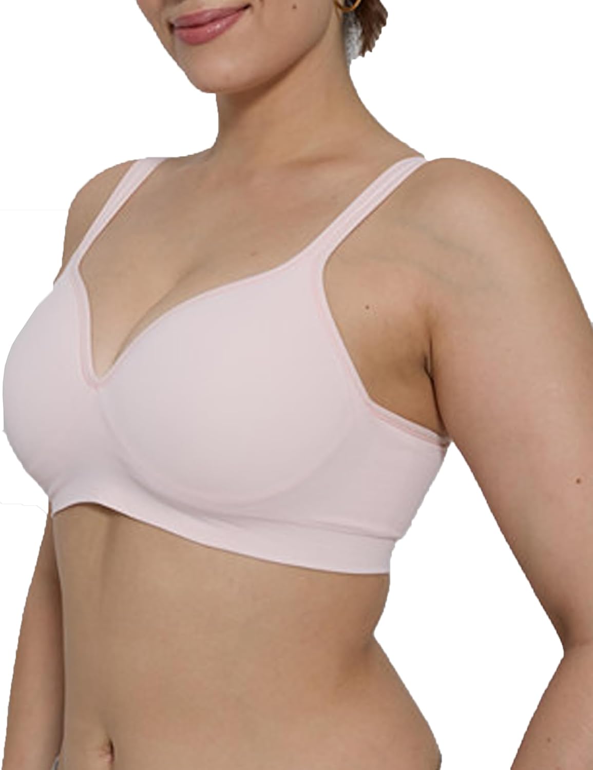 Popilush Womens Comfortable Bra No Underwire Bras Nude