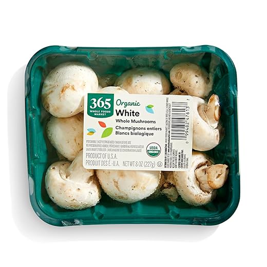 PRODUCE Organic White Mushrooms, 8 Ounce