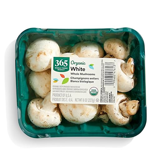 Organic Whole White Mushrooms  8 oz
