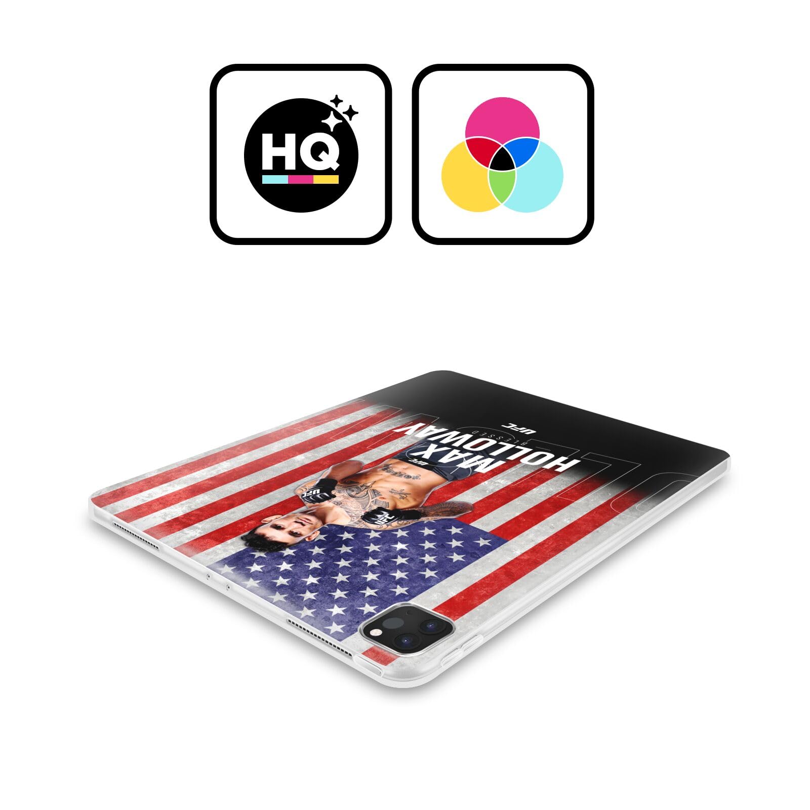 Head Case Designs Officially Licensed UFC US Flag Max Holloway Soft Gel Case Compatible with Samsung Galaxy Tab S8 Ultra