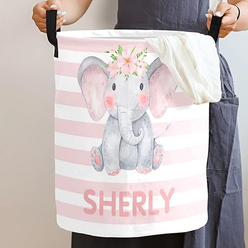 Miniatura 2 de Cesta de lavandería personalizada para niños, cesta de lavandería personalizada, organizador plegable con asa, para baño, dormitorio, sala de estar