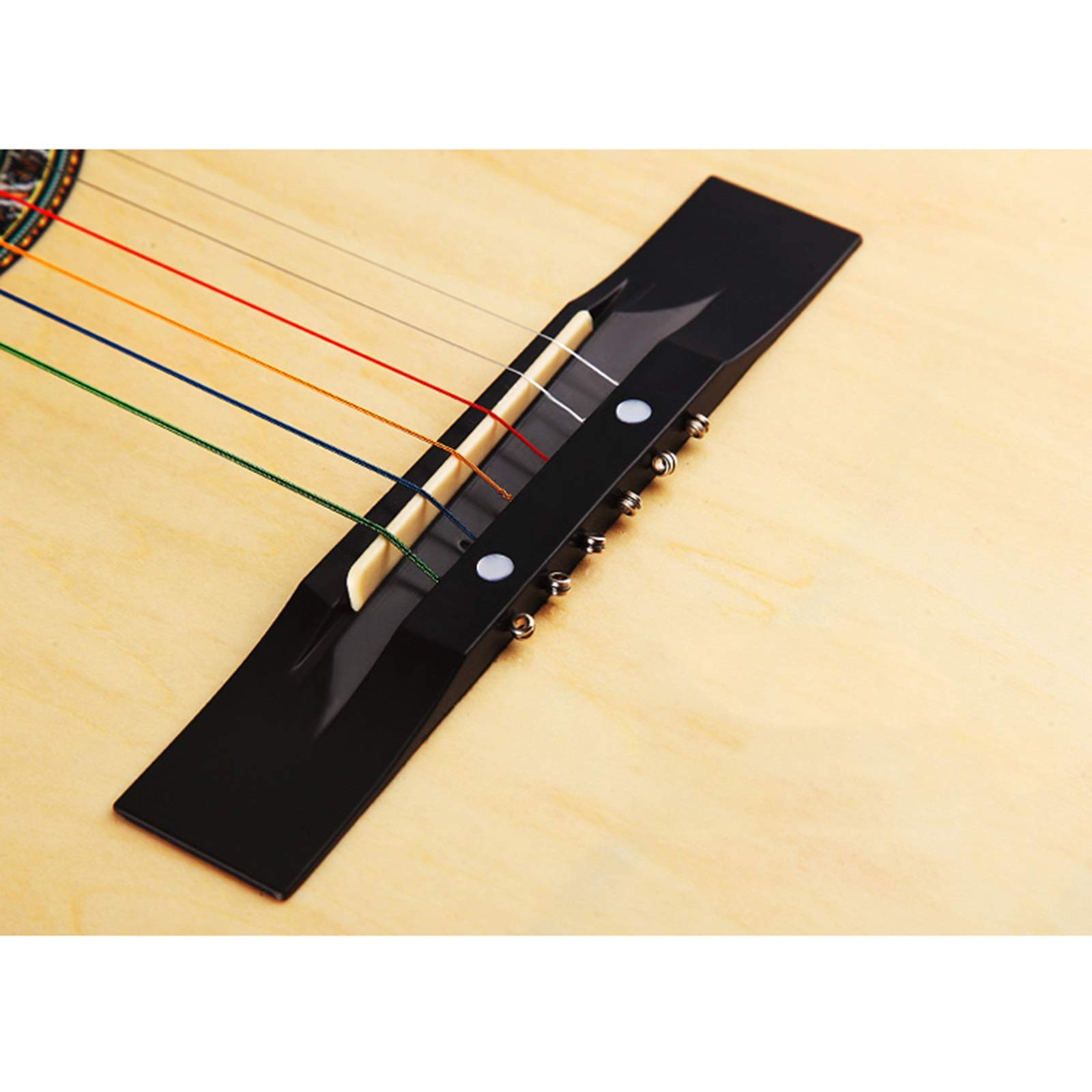 Chitarra acustica con corde in acciaio, 96,5 cm, per ragazzi e studenti, perfetta come regalo di Natale e Capodanno per bambini e adulti, kit completo per principianti