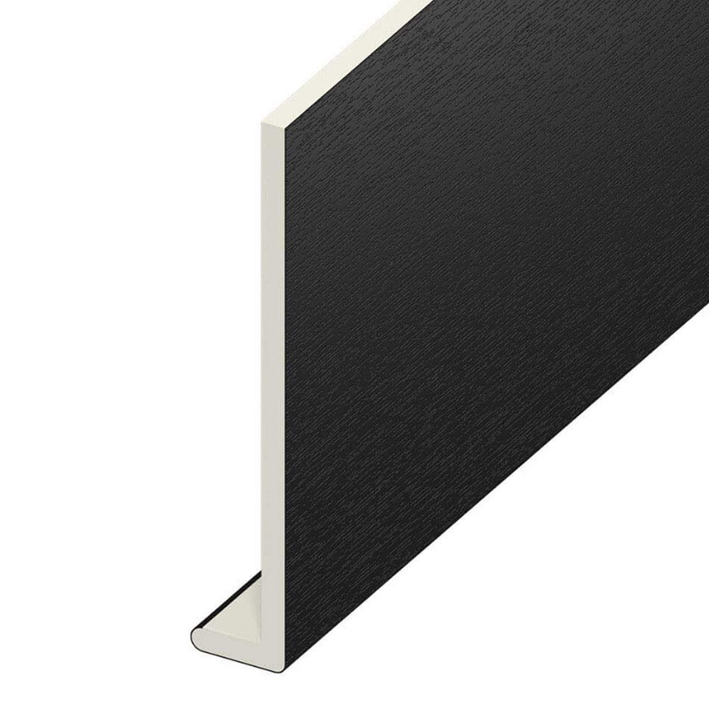 5 Metre uPVC Fascia Cover Capping Board Black Ash - 9mm Thick - 150mm Wide