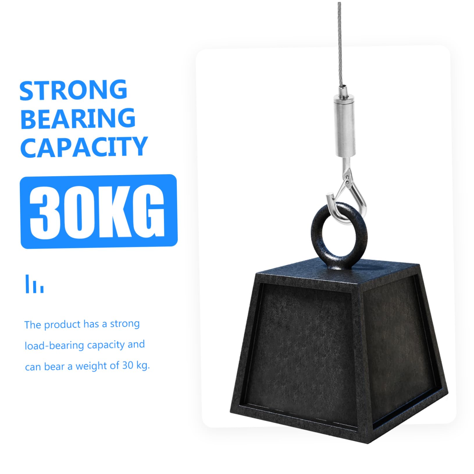 ARTIBETTER 4 Pcs Heavy Duty Stainless Steel Wire Rope 2m for Picture Frames Wall Mirrors Hanging Lights