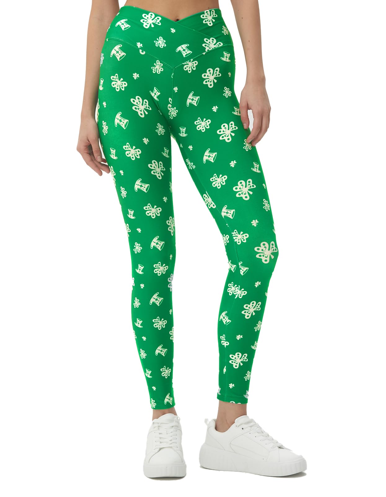 sissycos Women's Christmas Halloween Crossover Leggings High Waisted