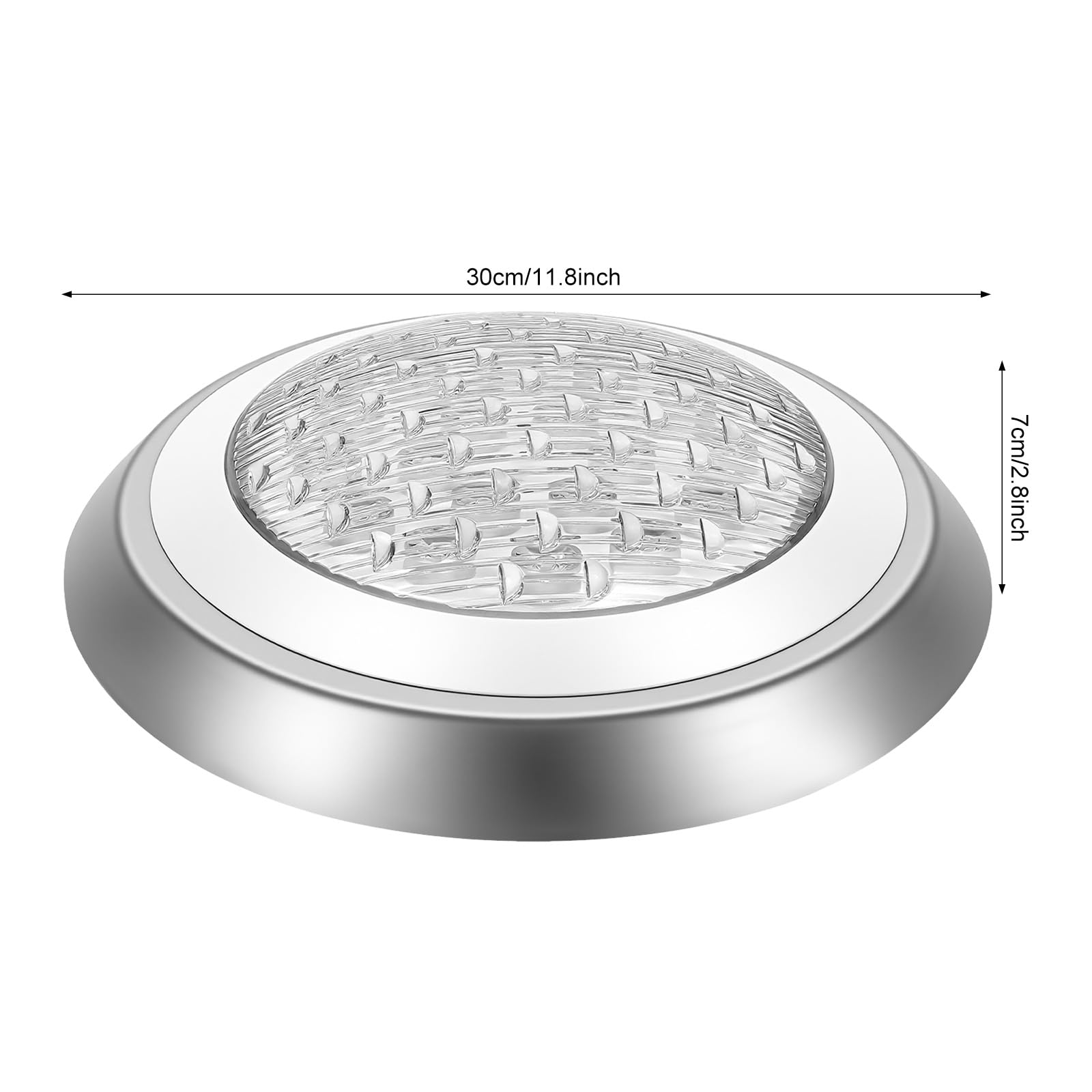 54W Edelstahl Poolbeleuchtung LED Poollampe Schwimmbad Poolleuchte Unterwasser Poolbeleuchtung Poollicht mit Fernbedienung fur Swimming Pool AC 12V IP68 4500Lm